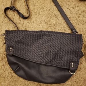 Blue fold over crossbody